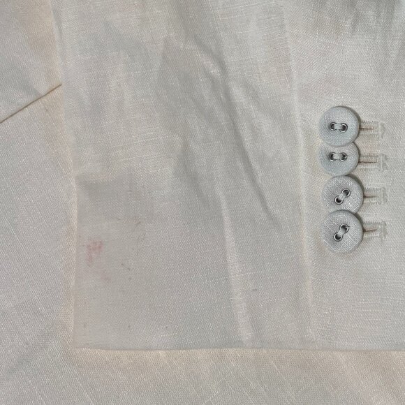 NEW Everlane The Oversized Linen Blazer Womens 16 Bone *Small Stain - Picture 11 of 13